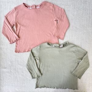 Zara Girl's Scalloped Tee Bundle GUC 4/5